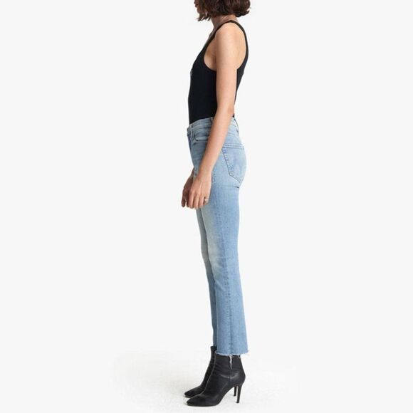 MOTHER The Mid Rise Dazzler Ankle Fray Jeans in Jackpot size 26 - Picture 14 of 16